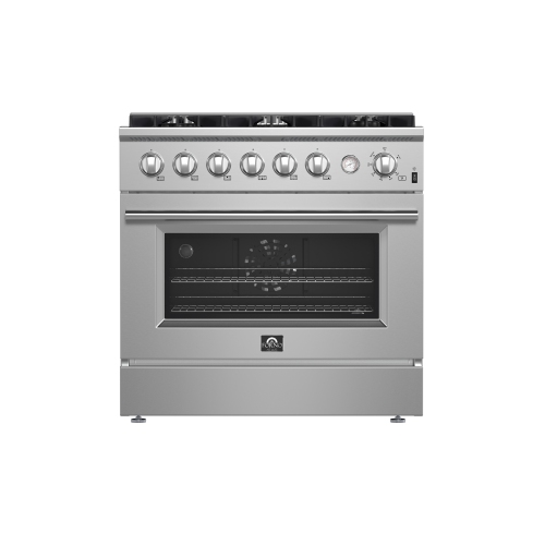 Marco 36-Inch Gas Range Stainless Steel, 6 Burners 67,000 BTU, 5.36 cu.ft. Convection Oven