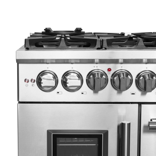 Forno Massimo – Cuisinière biénergie à deux portes de 48 po, 8 brûleurs, four à convection véritable