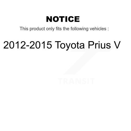 Front To Frame Suspension Stabilizer Bar Bushing Kit 72-K201483 For 2012-2015 Toyota Prius V