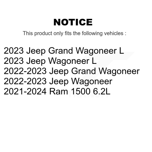 Front Disc Brake Rotors And Ceramic Pads Kit For Ram 1500 Jeep Wagoneer Grand L K8C-103709