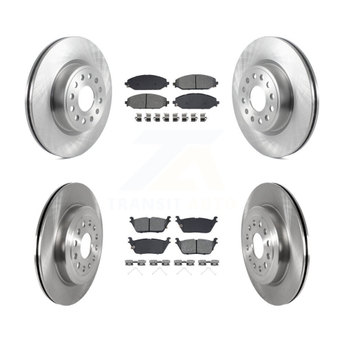 TRANSIT AUTO  Front Rear Disc Brake Rotors And Semi-Metallic Pads Kit for Ram 1500 K8S-103673