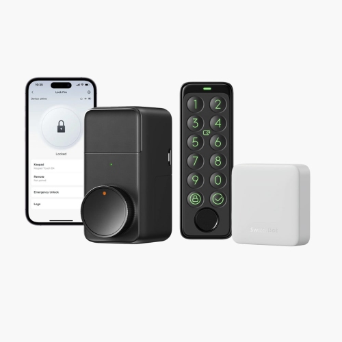 SwitchBot Lock Pro with SwitchBot Keypad Touch and Hub Mini| Smart Bluetooth Door Lock, Electronic Keyless Entry Door Lock for Front Door, Fits Your
