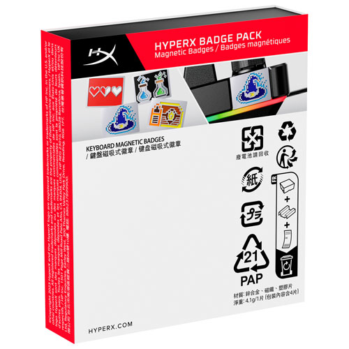 HyperX Magnetic Badges for Alloy Rise Keyboards - 8-bit