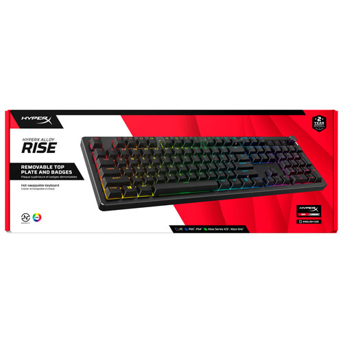 HyperX Alloy Rise 75 Backlit Mechanical Ergonomic Full-Size Gaming Keyboard