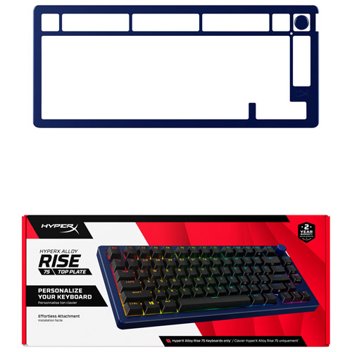HyperX Alloy Rise 75 Top Plate & Knob - Navy