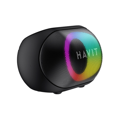 Haut-parleur portatif sans fil Bluetooth v5.3 avec éclairage RVB coloré SK885BT de Havit_Noir