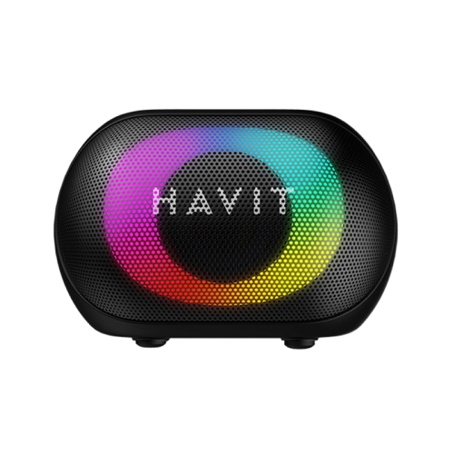 Haut-parleur portatif sans fil Bluetooth v5.3 avec éclairage RVB coloré SK885BT de Havit_Noir