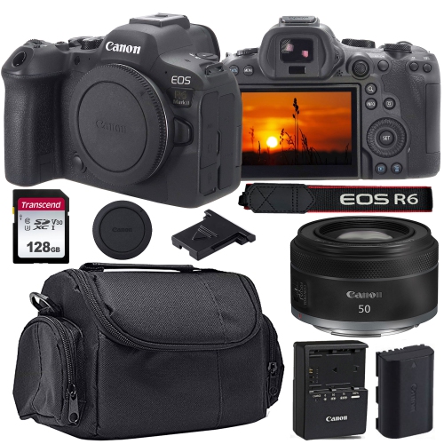 CANON  Eos R6 Ii Mirrorless Camera With Rf 50MM F/1.8 Stm Lens Accessory Bundle