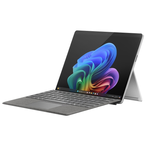 Image 1 de 7.. Portable Surface Pro Copilot+ PC de 13&nbsp;po de Microsoft (Snapdragon X Elite/RAM 32&nbsp;Go/SSD 1&nbsp;To) - Platine (accessoires vendus