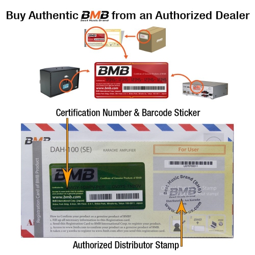 BMB DAR-350H 4K HDMI ARC Optical Bluetooth Karaoke Amplifier, WB-5000 UHF Wireless Microphone, CSJ-12 12" Vocal Karaoke Speakers, and Wall Mounts