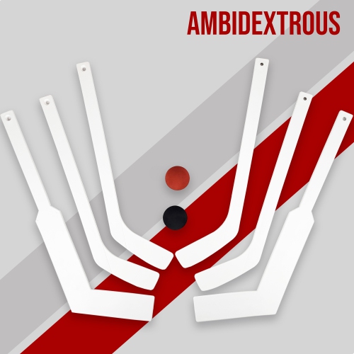 PRISP 8-Piece Mini Hockey Set - 6 Mini Sticks & 2 Balls Knee Hockey Kit for Forwards & Goalies; Team Sports Gift for Indoors, Basement, Garage