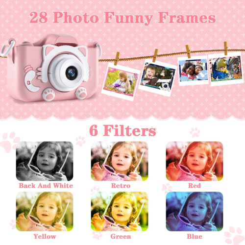Jouets d'appareil photo pour enfants de CIMELR pour garçons et filles de 3 4 5 6 7 8 9 10 11 12 ans, appareil photo numérique pour tout-petits avec