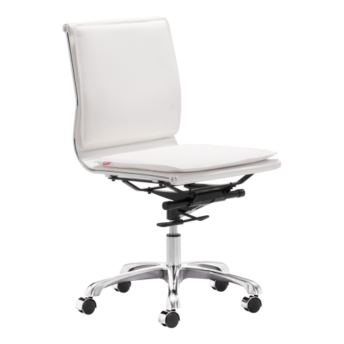 RUG BRANCH  Lider Plus Armless Office Chair In White