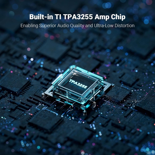 Fosi Audio V3 Stereo Amplifier Home Audio 300 Watts x2 Power TPA3255 Class D Mini Speaker Amp with 32v Power Supply