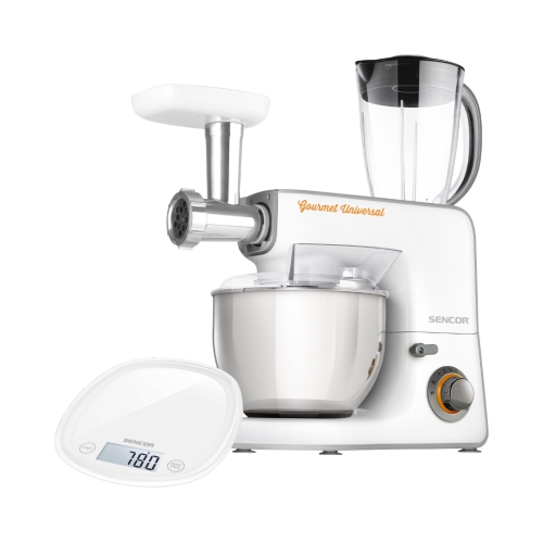 Ensemble avec batteur sur socle Sencor STM3700 et balance de cuisine de SKS30