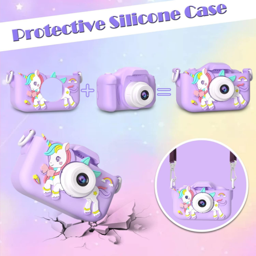 Kids Camera Toddler Camera for Girls, Christmas Birthday Gifts for Girls Age 3-6, Kids Digital Camera for 7 8 9 10 12 Year Old, Selfie Camera for