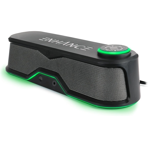 ENHANCE SB1 Computer Speakers High Excursion Soundbar - USB Powered Computer Sound Bar, Under Monitor Speaker with 10W Peak,