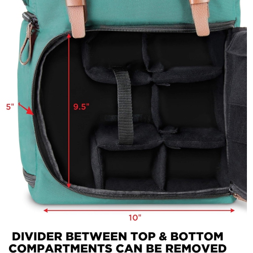 GOgroove Full-Size Camera Backpacks for Photographers - DSLR Camera Backpack with 15.6 in. Laptop Space, Accessory Storage, Tripod Holder