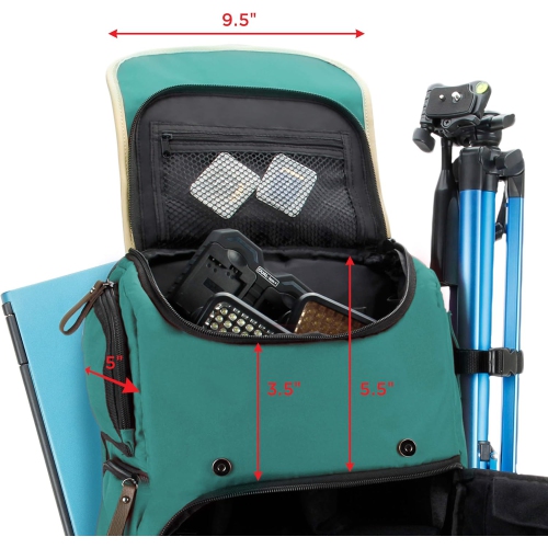 GOgroove Full-Size Camera Backpacks for Photographers - DSLR Camera Backpack with 15.6 in. Laptop Space, Accessory Storage, Tripod Holder
