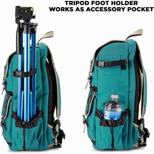 GOgroove Full-Size Camera Backpacks for Photographers - DSLR Camera Backpack with 15.6 in. Laptop Space, Accessory Storage, Tripod Holder