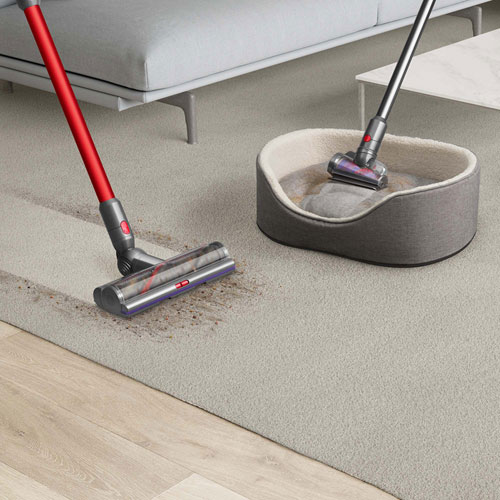 Dyson Outsize Total Clean Cordless Stick Vacuum with Extra Battery - Nickel/Red