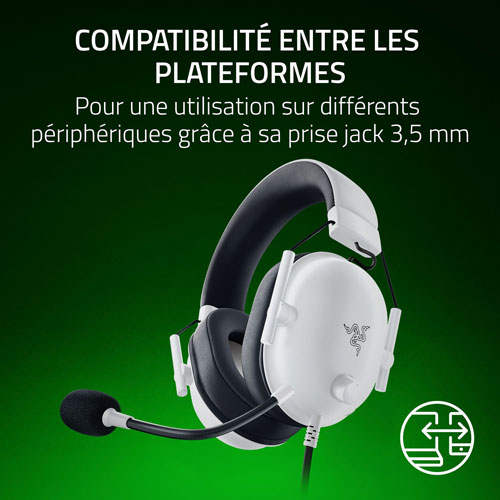 Casque de jeu BlackShark V2 X de Razer pour Xbox Series X|S / Xbox One - Blanc