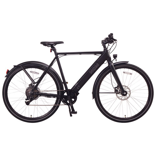 NCM C7 Electric City Bike (350W Motor / Up to 97km Range / 32km/h Top Speed) - Large - Matte Black