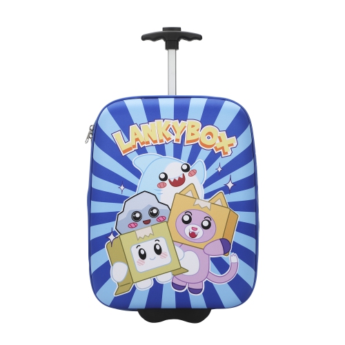 LankyBox Character Group Shot 2-Piece Youth EVA Wheeled Youth Luggage & Travel Backpack Set