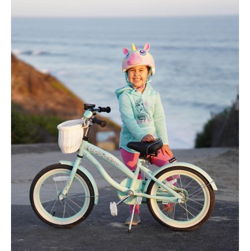 JOYSTAR 16 Inch Kids Bike with Training Wheels for Ages 4-7 Years Old Girls Bike Toddler Bike Beach Cruiser Kids Bicycle Green