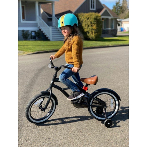 JOYSTAR 14 Inch Kids Bike with Training Wheels for Ages 3-5 Years Old Girls Boys Bike Toddler Bike Beach Cruiser Kids Bicycle Black