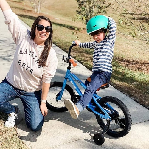 JOYSTAR TOTEM 18 Inch Kids Bike for 5-8 Year Children, Boys’ Birthday Gift Youth Bicycle with Kickstand, BMX Style, Blue