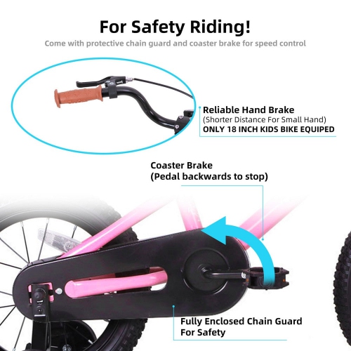 JOYSTAR TOTEM 12 Inch Kids Bike for 2-4 Year Old Boys, Girls’ Gift Bicycle with Training Wheels, BMX Style, 85% Assembled, Pink