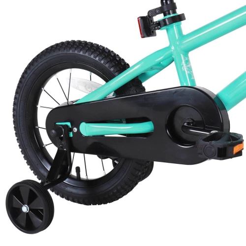 JOYSTAR TOTEM 14 Inch Children’s Bike for 3-5 Year Toddlers, Boys’ Gift Bicycle with Training Wheels, BMX Design, 85% Assembled, Green