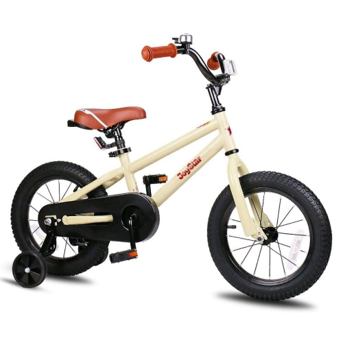JOYSTAR  Totem 12 Inch Kids Bike for 2-4 Year Old Boys, Girls’ Gift Bicycle With Training Wheels, Bmx Style, 85% Assembled In Beige