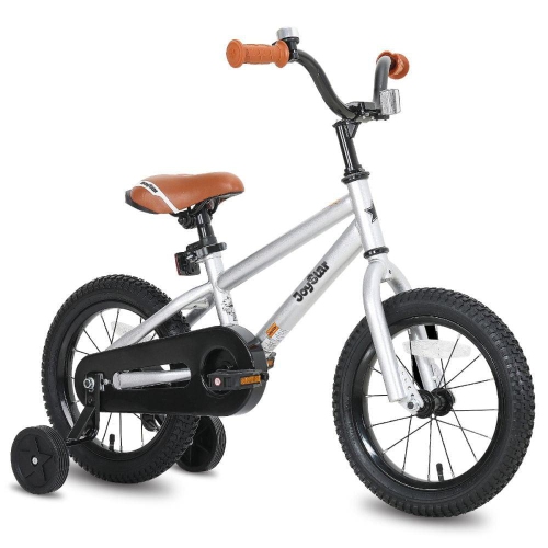 JOYSTAR TOTEM 16 Inch Toddler Bike for 4-7 Year Kids, Girls’ Present Bicycle with Training Wheels, BMX Style, 85% Assembled, Silver