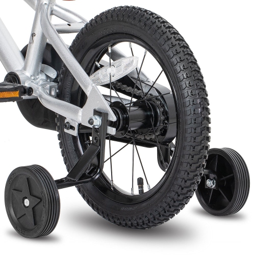 JOYSTAR TOTEM 16 Inch Toddler Bike for 4-7 Year Kids, Girls’ Present Bicycle with Training Wheels, BMX Style, 85% Assembled, Silver