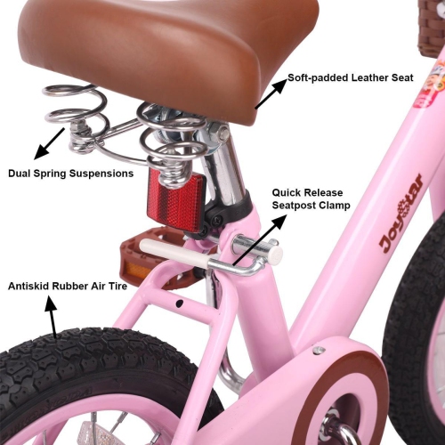 Vélo d'époque JOYSTAR de 12&nbsp;po pour filles pour enfants de 2-4 à 7 ans | Vélo pour tout-petits avec roues et panier d'entraînement | Vélo pour