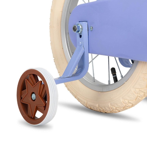 JOYSTAR Fantasy 14&nbsp;po pour enfants 3-5, avec roues d'entraînement, panier et style violet audacieux