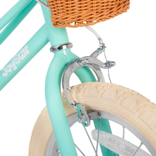 JOYSTAR Fantasy 14 po pour enfants 3-5, comprend des roues d'entraînement, un panier, un fini vert élégant