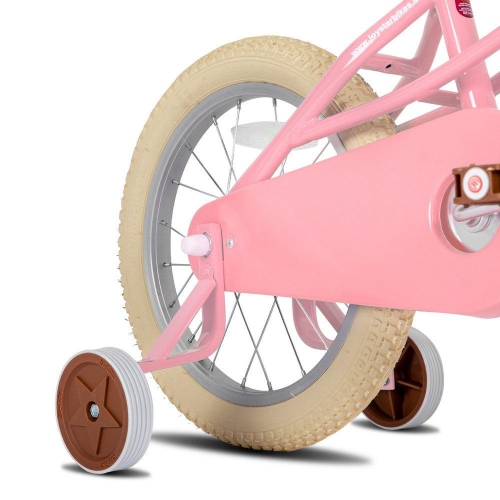 JOYSTAR Fantasy 12 Inch Toddler Ride for 3-4 Year Girls, Offers Training Wheels, Basket, Lovely Pink Hue