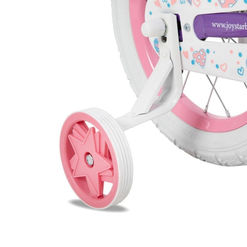 JOYSTAR Angel 14 Inch Girls Cycle for Ages 3-5 Years | Children’s Bike with Training Wheels & Basket | 14" Toddler Bicycle