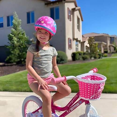 JOYSTAR Angel 16 Inch Girls Bike for Ages 4-7 Years | Kids’ Bicycle with Training Wheels & Basket | 16" Youth Cycle