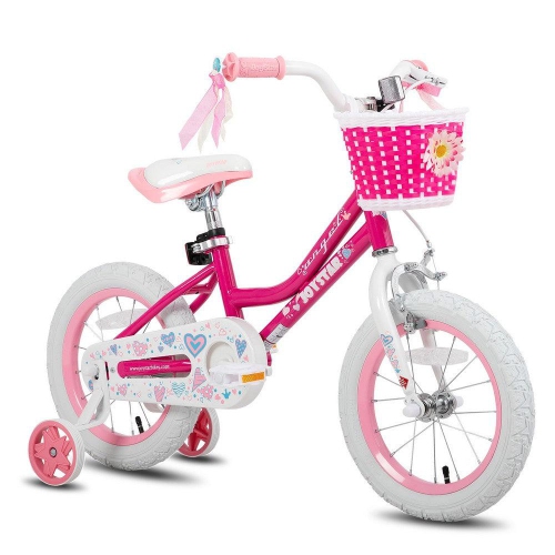 JOYSTAR Angel 12 Inch Girls Bicycle for Ages 2-4 Years | Toddler Bike with Training Wheels & Basket | 12" Kids Bike