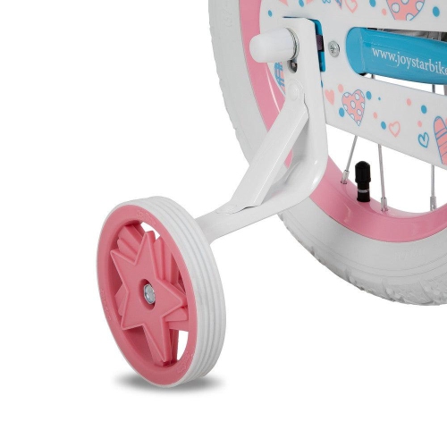 JOYSTAR Angel 16 Inch Girls Bike for Ages 4-7 Years | Kids’ Bicycle with Training Wheels & Basket | 16" Youth Cycle