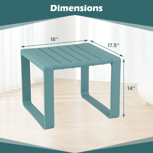 Gymax Outdoor Side Table Set of 2 18'' Weather Resistant Adirondack Table Patio