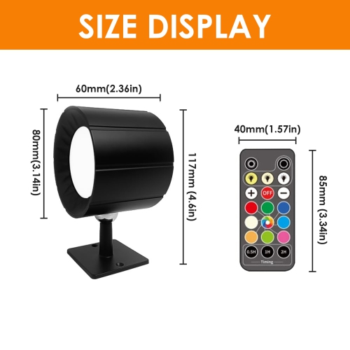 Lampe murale sans fil LED avec télécommande, lampe murale pivotante rechargeable à 360°, 3 couleurs pour chambre à coucher Salon