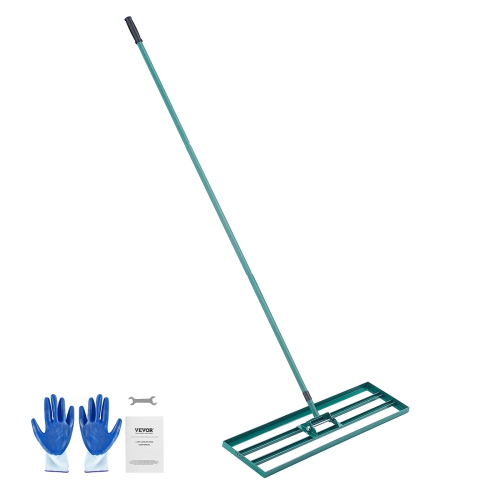 VEVOR 36"x10" Lawn Leveling Rake, Level Lawn Tool, Heavy-duty Lawn Leveler with 78" Steel Extended Handle, Yard Leveling Rake Suit for Garden, Golf