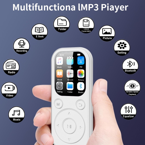 Bluetooth MP3 Lossless Music Player FM Radio Recorder Sport MP3 Player（64GB)
