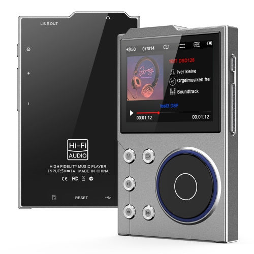 MP3 Player, Lossless DSD High Resolution Portable HiFi Digital Audio Music Player(16GB+8GB)