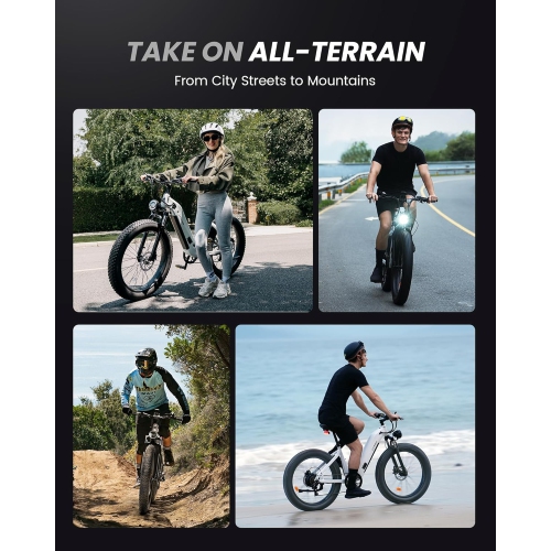 Vélo électrique CycVerve de CYCROWN pour adultes avec porte-bagages et garde-boue - Gris foncé